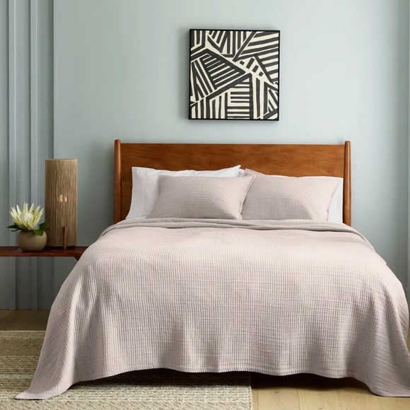 Quince Organic Ribbed Cotton Coverlet- Queen - Picture 3 of 3